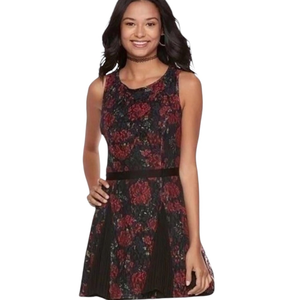 Disney∙Pixar's Coco Juniors Collection Pleated Detail Belted Lace Lined Dress XL